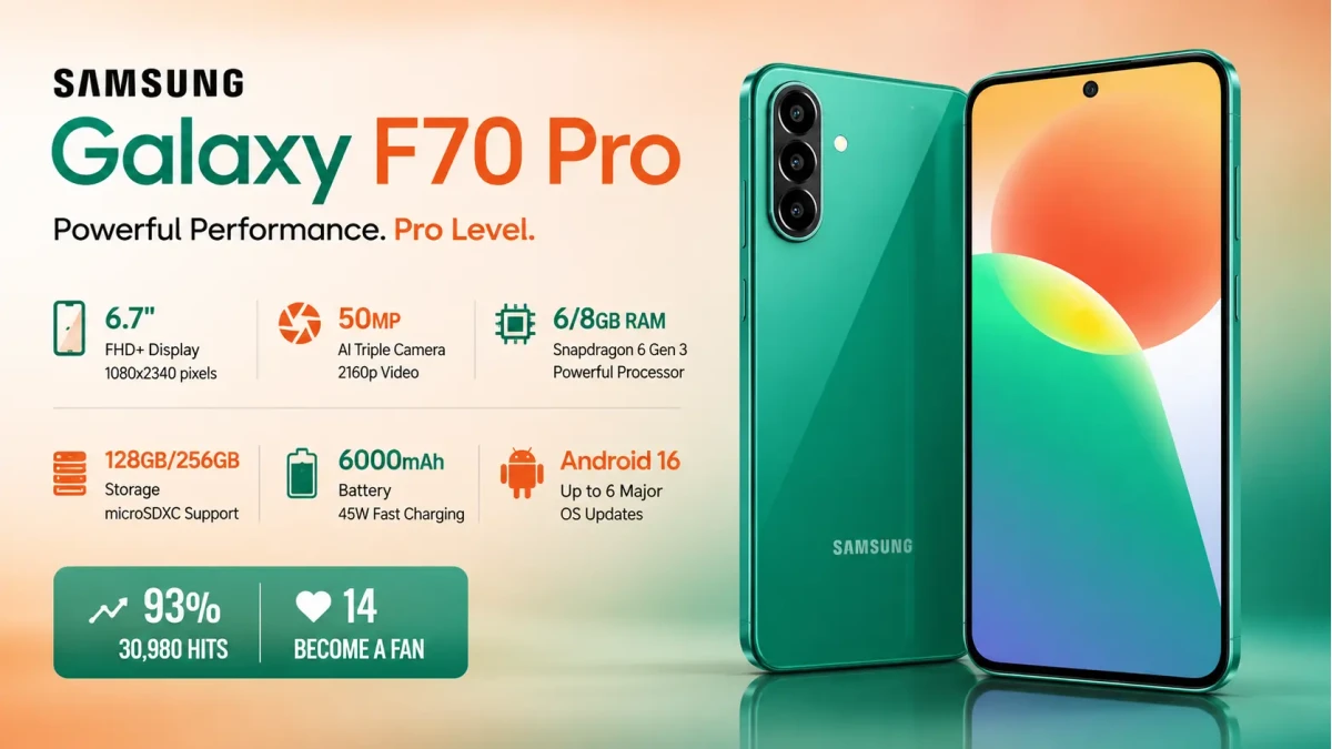 Samsung Galaxy F70 Pro Smartphone price in Bangladesh
